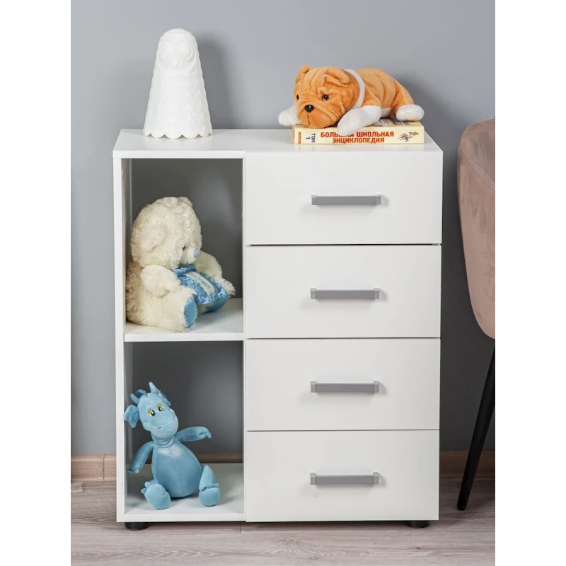 Тумба Letta ЛДСП, белая, 80х34х66 см