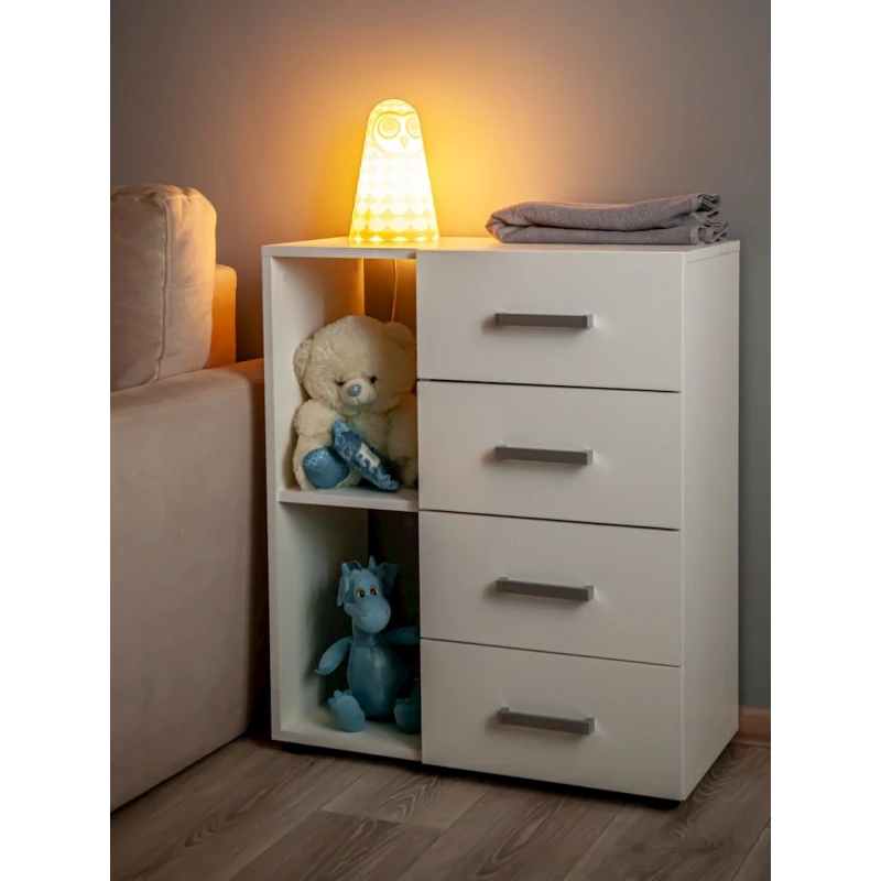 Тумба Letta ЛДСП, белая, 80х34х66 см