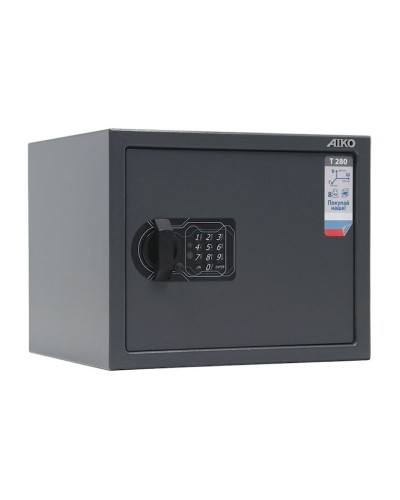 Ofis seyfi AIKO T 280, elektron kodlu, tünd boz