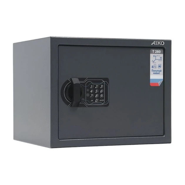Офисный сейф AIKO T 280, электронный кодовый, темно-серый Офисный сейф AIKO T 280, электронный кодовый, темно-серый