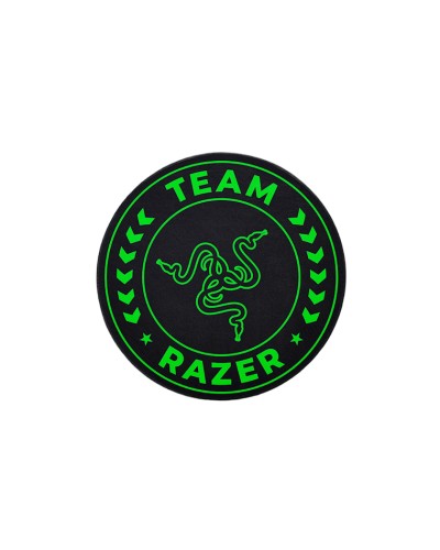 Qoruyucu xalça kreslo üçün Team Razer Floor Rug Black/Green, 120х120 sm, polyester/məxmər