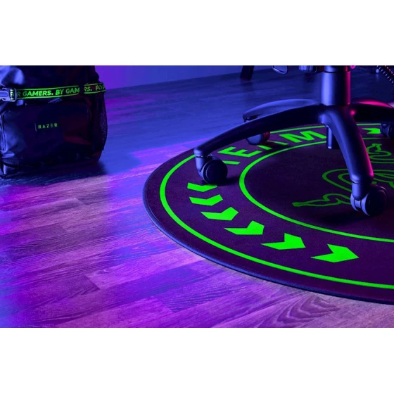 Защитный коврик под кресло Team Razer Floor Rug Black/Green, 120х120 см, полиэстер/бархат Защитный коврик под кресло Team Razer Floor Rug Black/Green, 120х120 см, полиэстер/бархат