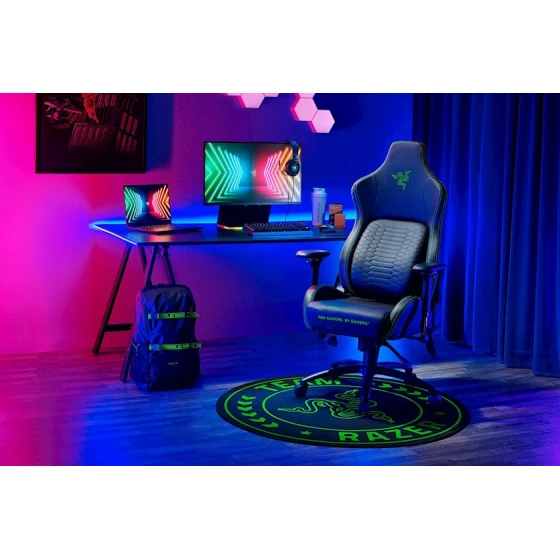 Защитный коврик под кресло Team Razer Floor Rug Black/Green, 120х120 см, полиэстер/бархат Защитный коврик под кресло Team Razer Floor Rug Black/Green, 120х120 см, полиэстер/бархат
