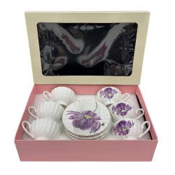 Набор чашек с блюдцами Sahara 00004412, разноцветный, 12 шт