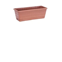 Горшок для цветов, 40x17x17 см, коричневый