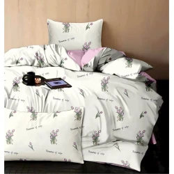 Комплект постельного белья Sahara SHA-00003273, евро, разноцветный, сатин, пододеяльник 200x230 см, простыня 240x250 см, наволочки 50х70 см/2 шт