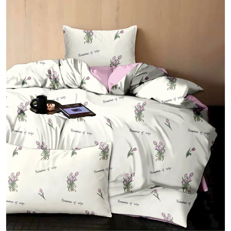 Комплект постельного белья Sahara SHA-00003273, евро, разноцветный, сатин, пододеяльник 200x230 см, простыня 240x250 см, наволочки 50х70 см/2 шт