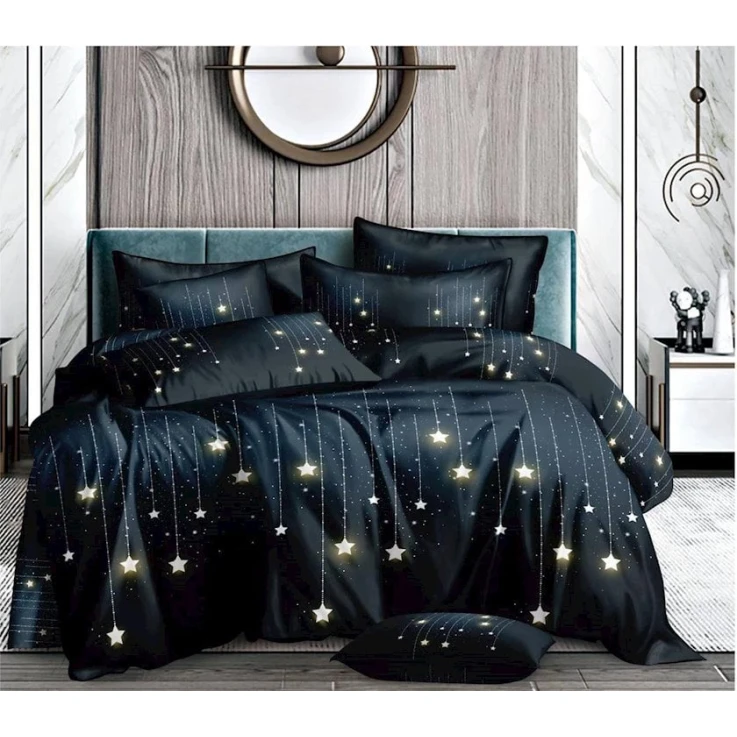 Комплект постельного белья Annaberry двуспальный, пододеяльник 200х220 см, простыня 240х260 см, наволочки 50х70 см x 2 шт, черный Комплект постельного белья Annaberry двуспальный, пододеяльник 200х220 см, простыня 240х260 см, наволочки 50х70 см x 2 шт, черный