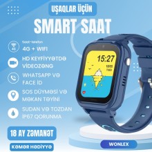 Uşaq üçün ağıllı saat Wonlex KT28 Blue