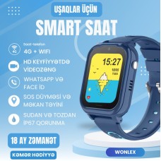 Uşaq üçün ağıllı saat Wonlex KT28 Blue