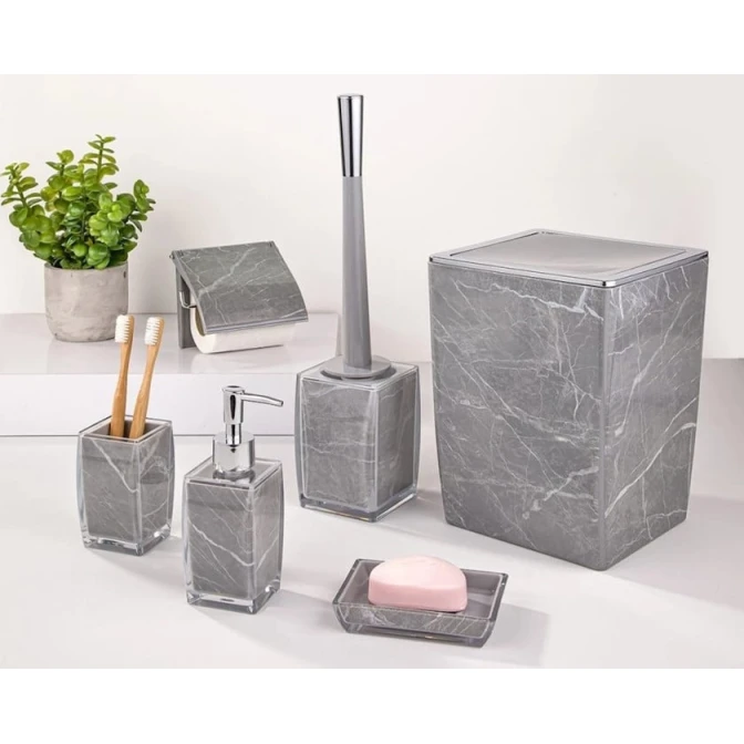 Набор для ванной Limon OP-14, серый, 6 шт Набор для ванной Limon OP-14, серый, 6 шт