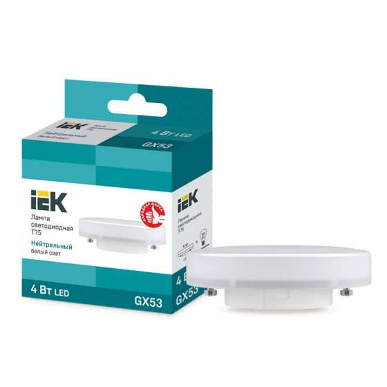 Светодиодная лампа IEK T75 GX53 4W 4000K