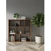 Стеллаж 3563_StellajBooKubVotan, 110x110x24 см, ЛДСП, коричневый