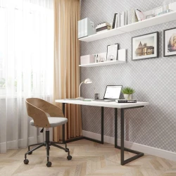 Письменный стол 3563_M2LoftTTWhbl Белый, ЛДСП, 75x66x136 см