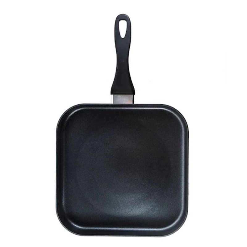 Qril tavası Cegeco 101241, kvadrat, 28 sm, alüminium, qara