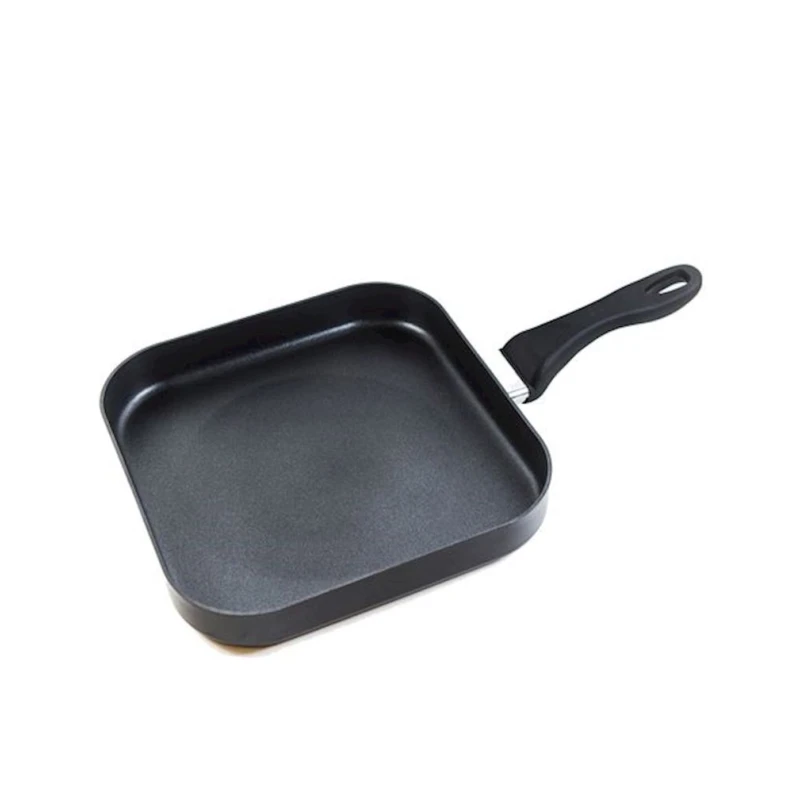 Qril tavası Cegeco 101241, kvadrat, 28 sm, alüminium, qara