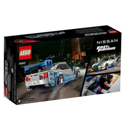 Конструктор LEGO Speed Champions Двойной форсаж Nissan Skyline GT-R R34, 76917, 9+ лет, 319 элементов