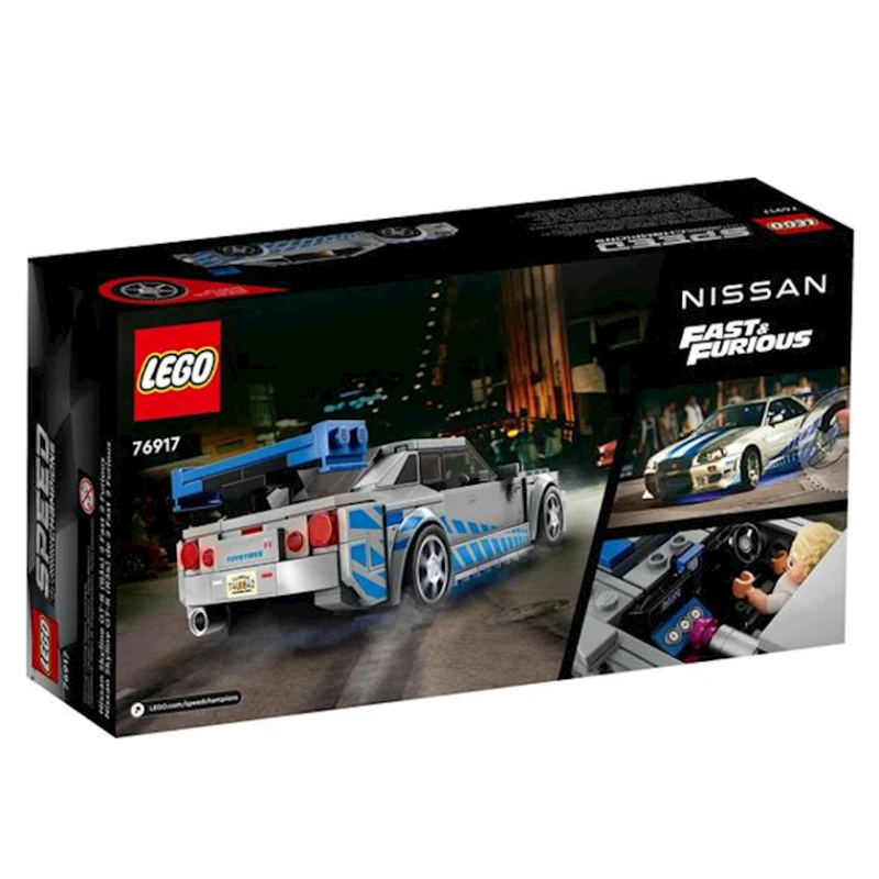 Konstruktor LEGO Speed Champions İkili forsaj Nissan Skyline GT-R R34, 76917, 9+ yaş, 319 hissə