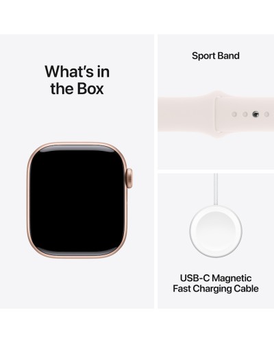 Ağıllı saat Apple Watch Series 10 GPS 46mm Rose Gold Aluminium Case with Light Blush Sport Band - S/M