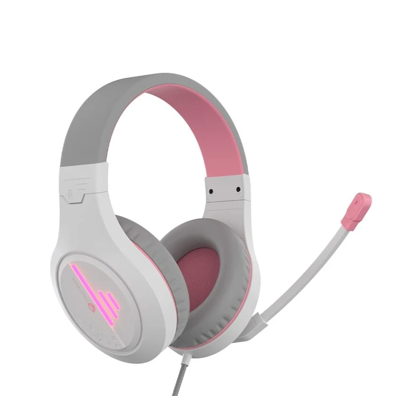 Наушники-гарнитура Meetion MT-HP021, White/Pink Наушники-гарнитура Meetion MT-HP021, White/Pink