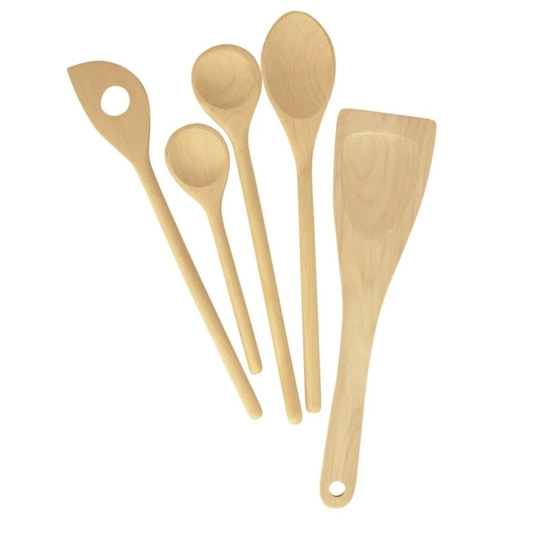 Набор кухонных принадлежностей Hom-me, 5 шт, мытье в посудомоечной машине, коричневый