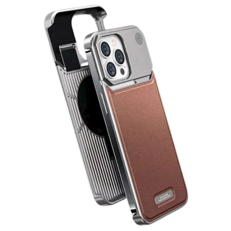 Чехол для Apple iPhone 14 Pro Max Silver,Brown (Aluminum Case)