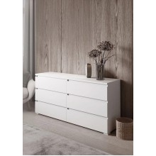 Komod Letta, LDSP, ağ, 77x40x140 sm