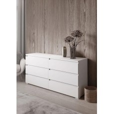 Komod Letta, LDSP, ağ, 77x40x140 sm