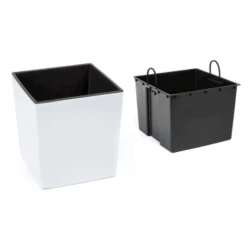 Горшок Lamela Juka ME-554, 40x40x41.5 см, пластик, белый