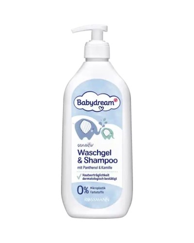 Çimizdirmək üçün gel və şampun Babydream Sensitive Çobanyastığı və pantenol ilə 500 ml
