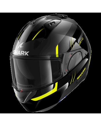 Motosikl dəbilqəsi Shark Evo ES KRYD, ölçü M, qara/sarı
