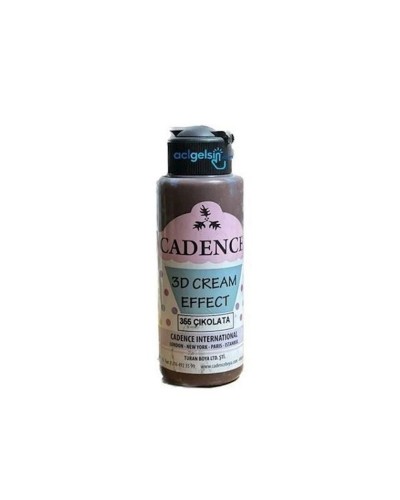 Akril boya Cadence 3D Cream Effect Paint 355, krem effekti ilə, Şokolad rəngi, 120 ml
