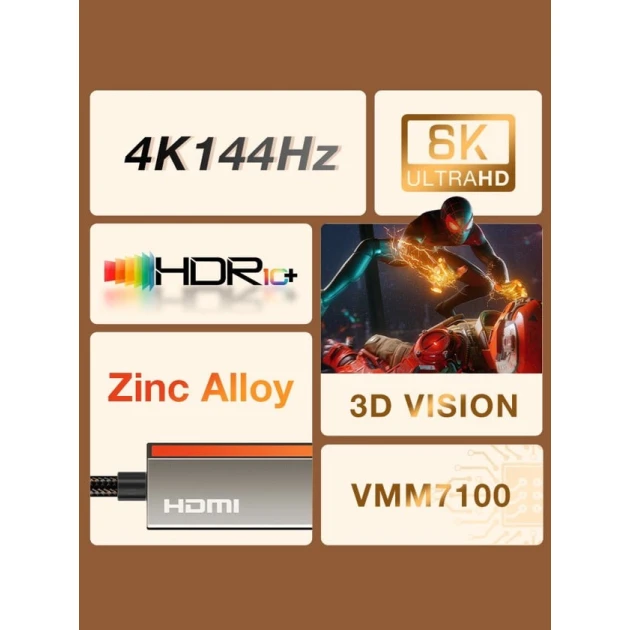 Адаптер Cabeltime 8K60HZ Type-C to HDMI (CT-CMHF8K-ZG) Адаптер Cabeltime 8K60HZ Type-C to HDMI (CT-CMHF8K-ZG)