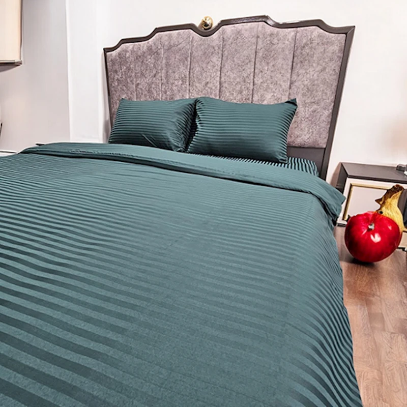 Комплект постельного белья Narlı 000220, пододеяльник 200x220 см, простыня 230x240 см, наволочка 50x70 см (2 шт), двуспальный, хлопок, зеленый