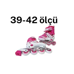 Роликовые коньки Power 1865, размер 39-42, розовые