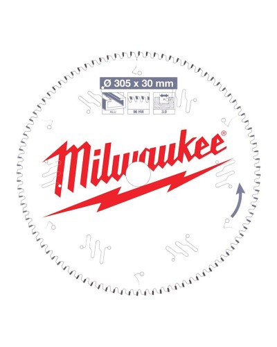 Mişar disk Milwaukee Alu PFTE 305х30х3.0 mm, 96 diş