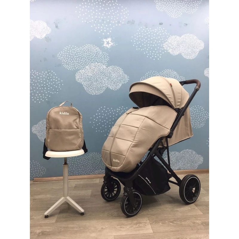 Детская коляска Kidilo A117, бежевая