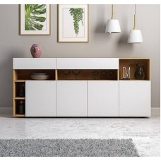 Komod 2,28x53x93 sm, 2 siyirməli, 4 qapaqlı, 2 rəng materialdan - ZARR057