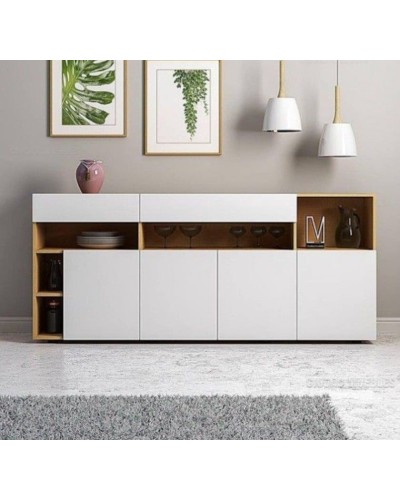 Komod 2,28x53x93 sm, 2 siyirməli, 4 qapaqlı, 2 rəng materialdan - ZARR057