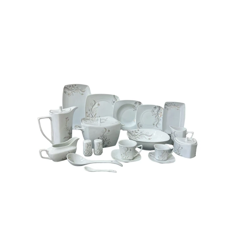 Nahar dəsti ZGH_00376, 125 parça, ağ