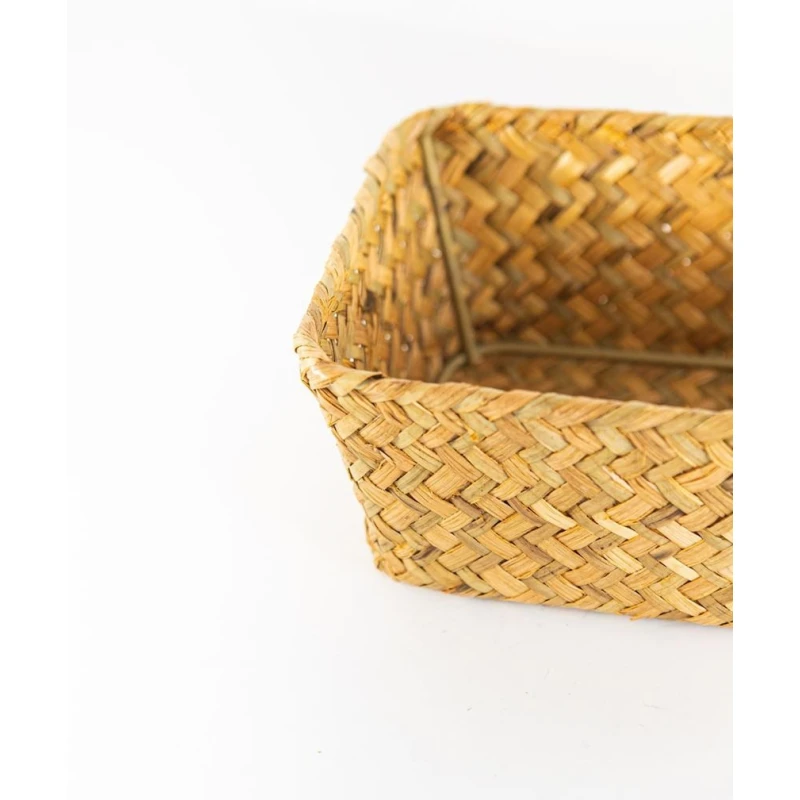 Корзина плетеная Hom-me 101720, 35x10x15 см, коричневая