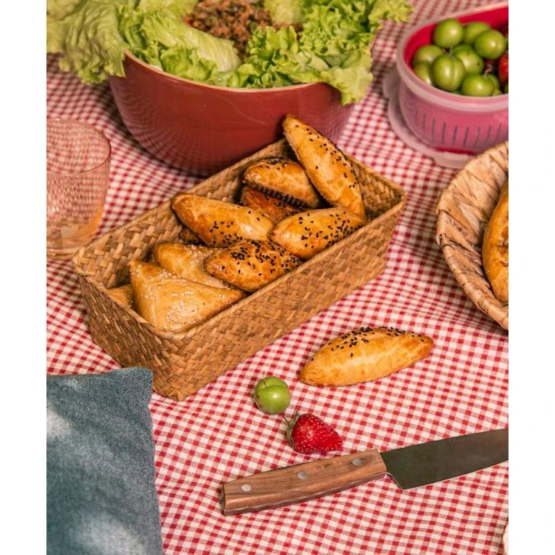 Корзина плетеная Hom-me 101720, 35x10x15 см, коричневая