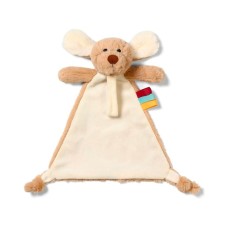 Əmzik tutacağı ilə yumşaq oyuncaq Babyono Dog Willy 1523, 26x21 sm, qəhvəyi/bej