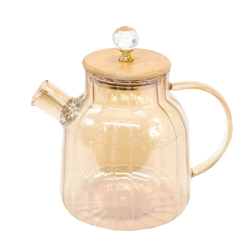 Dəmləmə çaydanı CK-03, şüşə, qızılı, 1500 ml