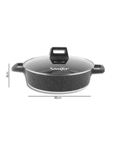 Manqal Sonifer SF-1128-36, 36 sm, qranit, boz/qara