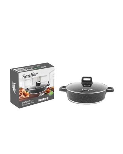 Manqal Sonifer SF-1128-36, 36 sm, qranit, boz/qara