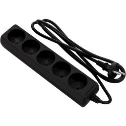 Удлинитель 2E 5XCEE7/17 1.5 м, 5-розеточный, Black (2E-U0510M1.5BK)