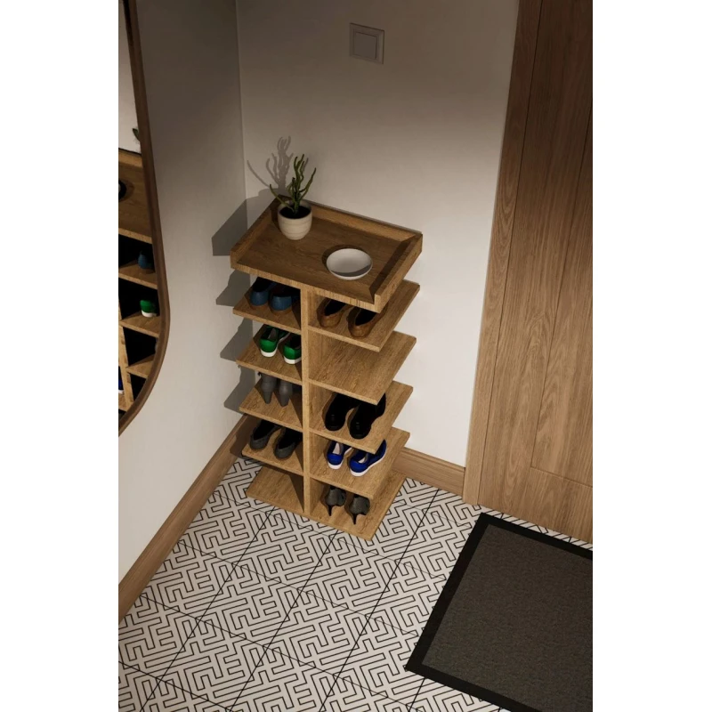 Ayaqqabı üçün altlıq, LDSP, sonoma, 133x33x50 sm