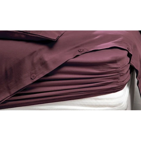 Комплект постельного белья Yataş Plain, пододеяльник 160х220 см, простыня 100x200 см, наволочка 50х70 см, односпальный, хлопок, бордовый