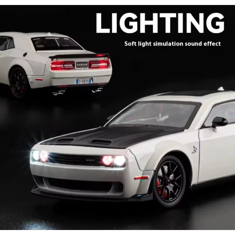 Коллекционная машинка Dodge Challenger Hellcat Redeye F35-ag-352, металл/резина, черная, 20.5x7x5 см